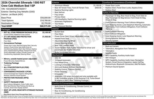 New 2026 Chevrolet Silverado 1500 RST w/ RST All Star Premium Package AWD/4WD image 6