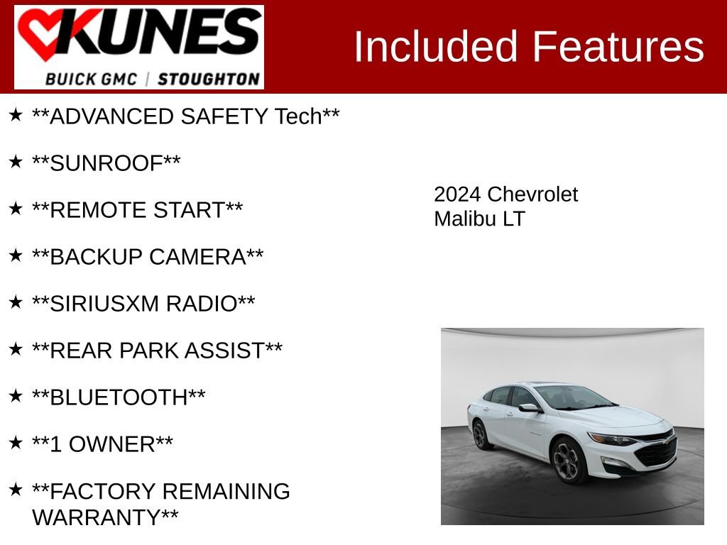 Used 2024 Chevrolet Malibu LT FWD image 2