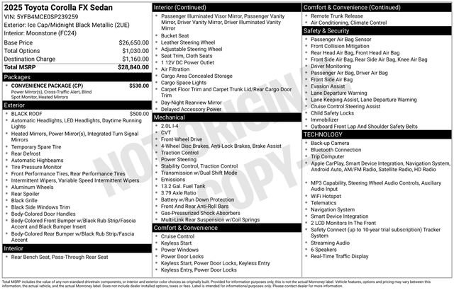 Used 2025 Toyota Corolla FX w/ Convenience Package FWD image 27