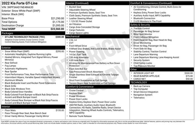 Used 2022 Kia Forte GT-Line w/ GT-Line Technology Package image 27