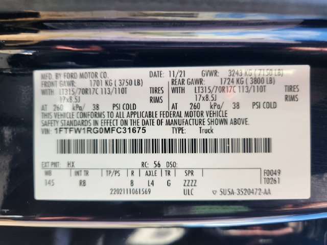 Certified 2021 Ford F150 Raptor w/ Equipment Group 801A High AWD/4WD image 27