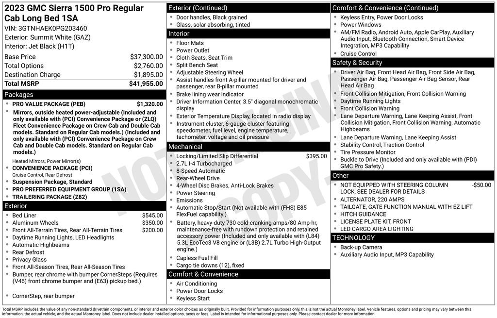 Certified 2023 GMC Sierra 1500 Pro w/ Pro Value Package image 6