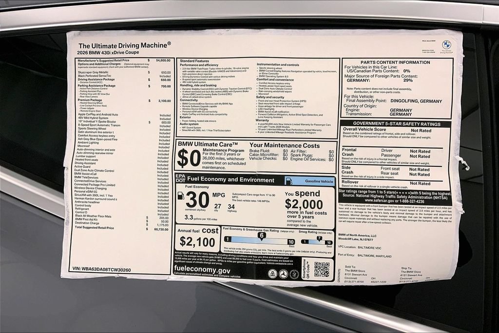 New 2026 BMW 430i xDrive Coupe w/ Premium Package AWD/4WD image 12