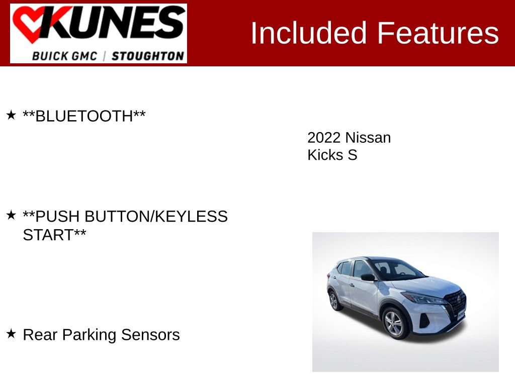 Used 2022 Nissan Kicks S image 2