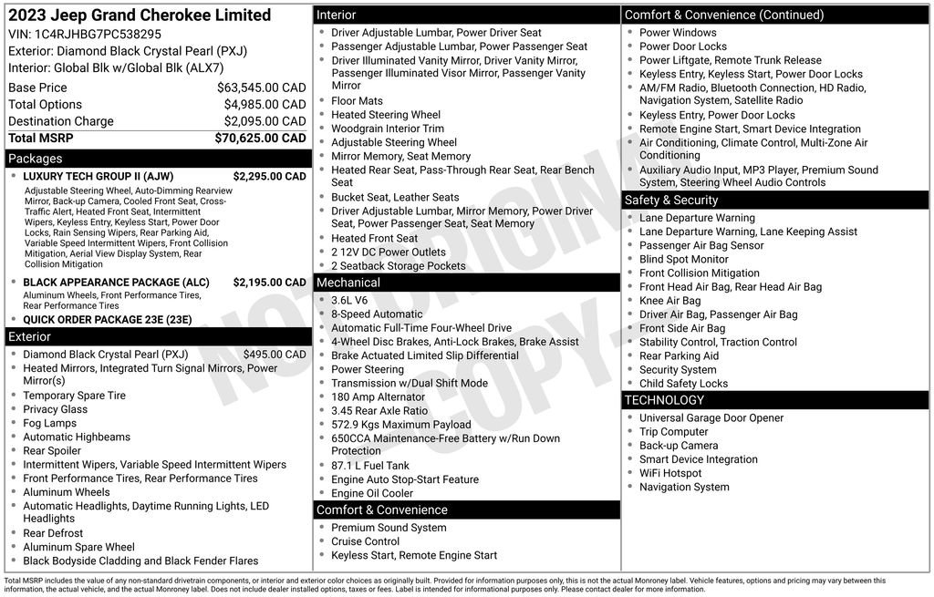 Used 2023 Jeep Grand Cherokee Limited w/ Luxury Tech Group II image 32