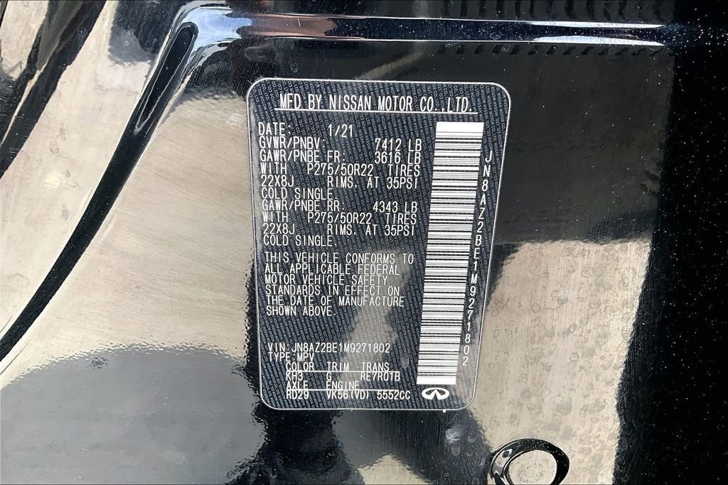 Certified 2021 INFINITI QX80 Sensory w/ Cargo Package image 44