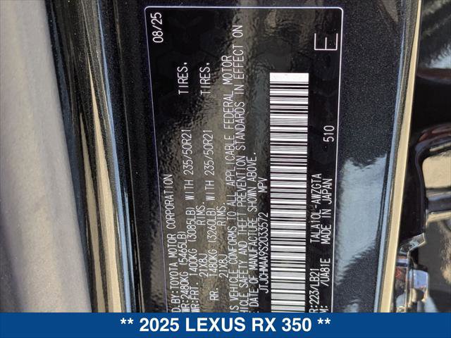 Used 2025 Lexus RX 350 Premium Plus w/ Accessory Package (K3) FWD image 24