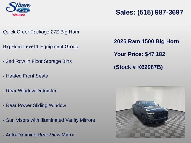 Used 2026 RAM 1500 Big Horn w/ Night Edition AWD/4WD image 8