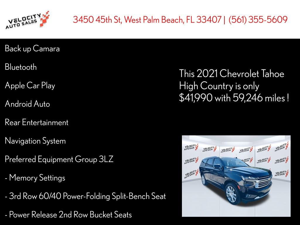 Used 2021 Chevrolet Tahoe High Country image 37