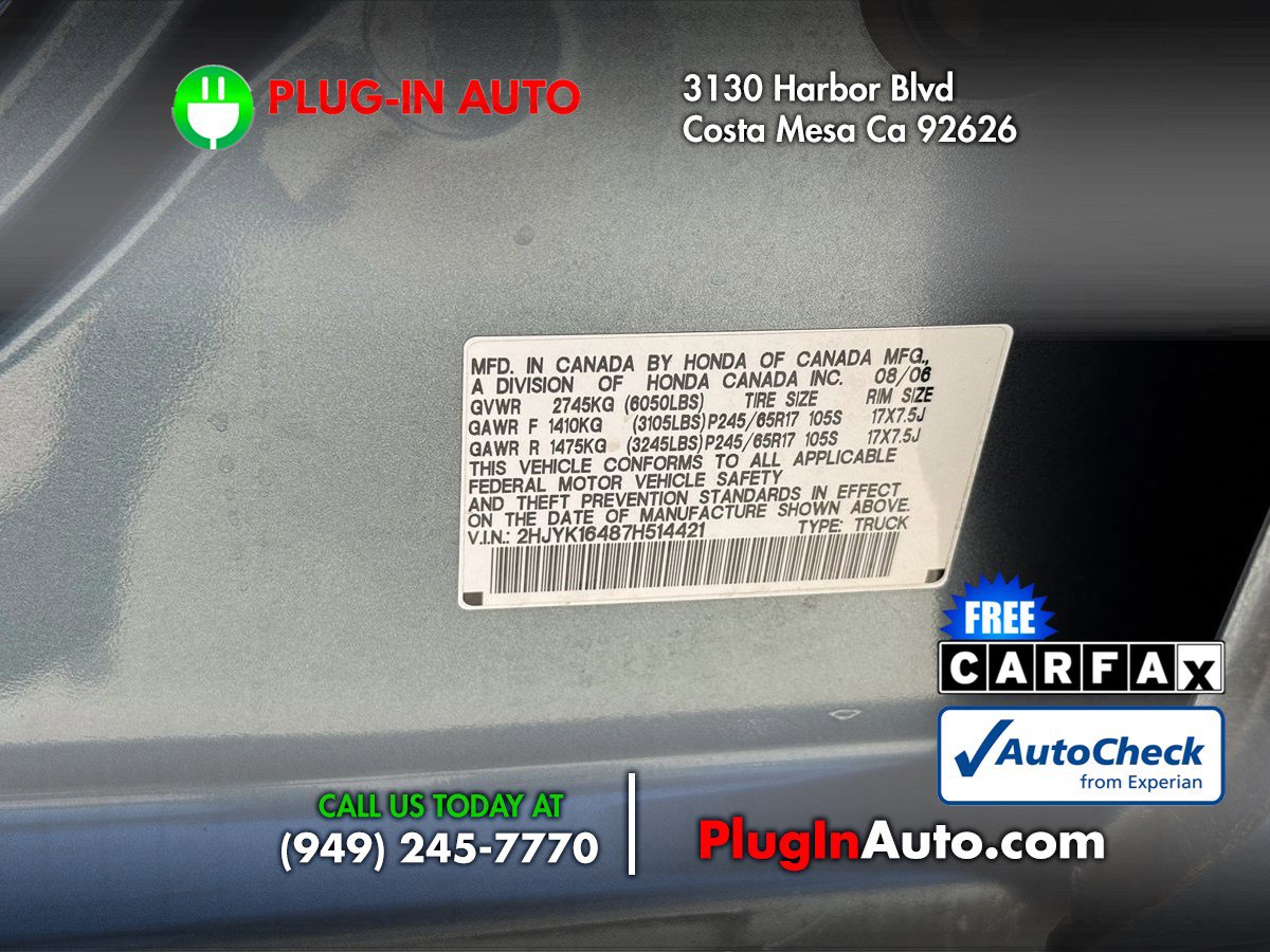 Used 2007 Honda Ridgeline RTS image 8