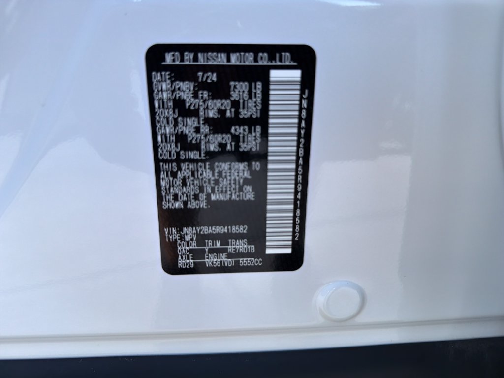 Used 2024 Nissan Armada SL w/ Midnight Edition Package RWD image 39
