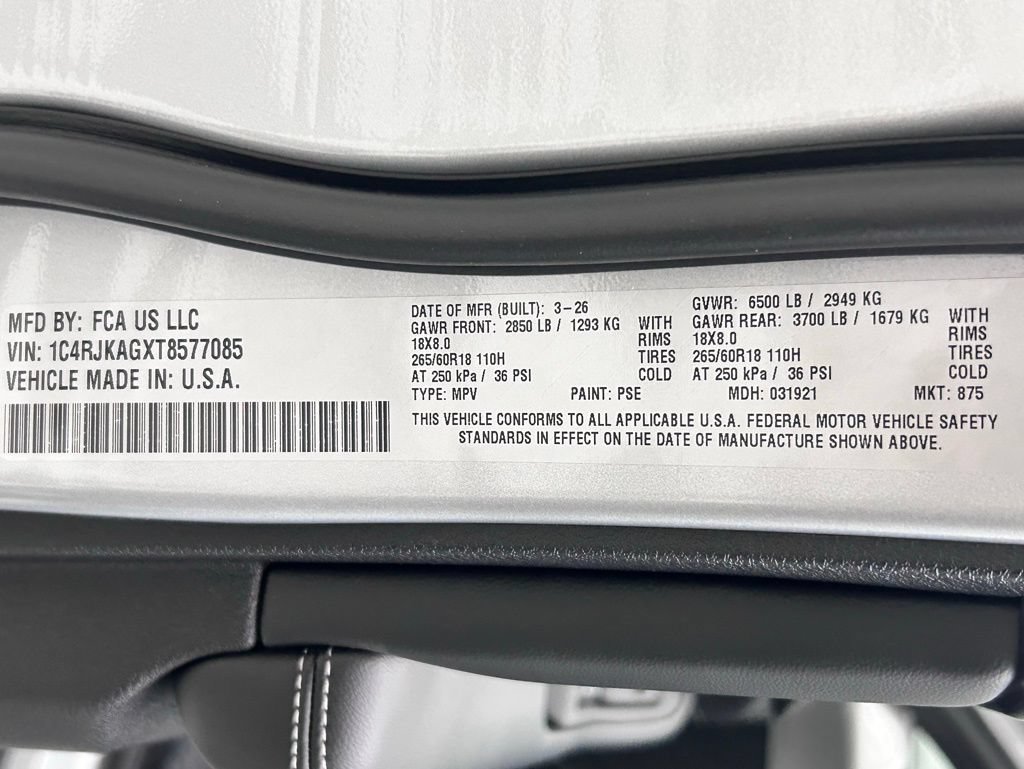 New 2026 Jeep Grand Cherokee L 4WD image 25