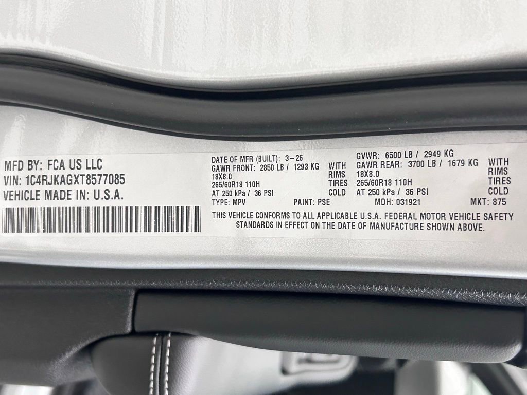 New 2026 Jeep Grand Cherokee L Laredo AWD/4WD image 25