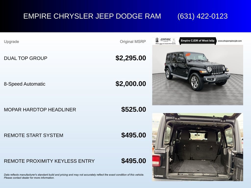 Used 2018 Jeep Wrangler Unlimited Sahara w/ Dual Top Group image 6