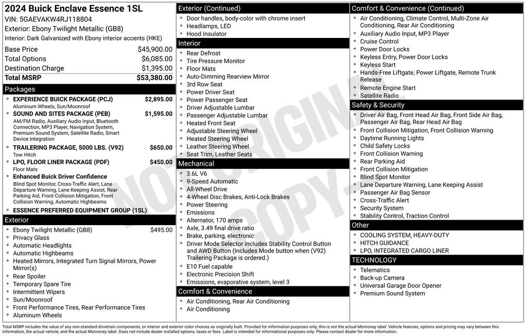 Used 2024 Buick Enclave Essence w/ Experience Buick Package image 4