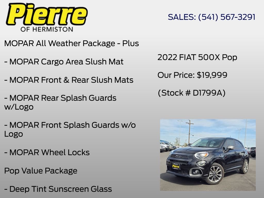 Used 2022 FIAT 500X Pop w/ Sport Appearance Package image 12