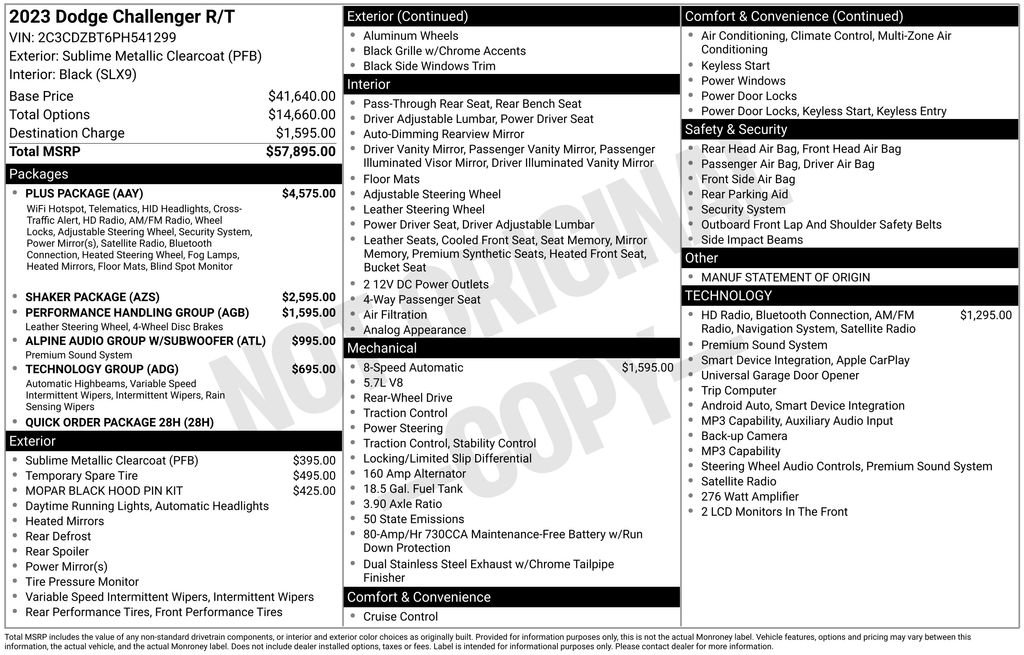 Used 2023 Dodge Challenger R/T w/ Plus Package RWD image 9