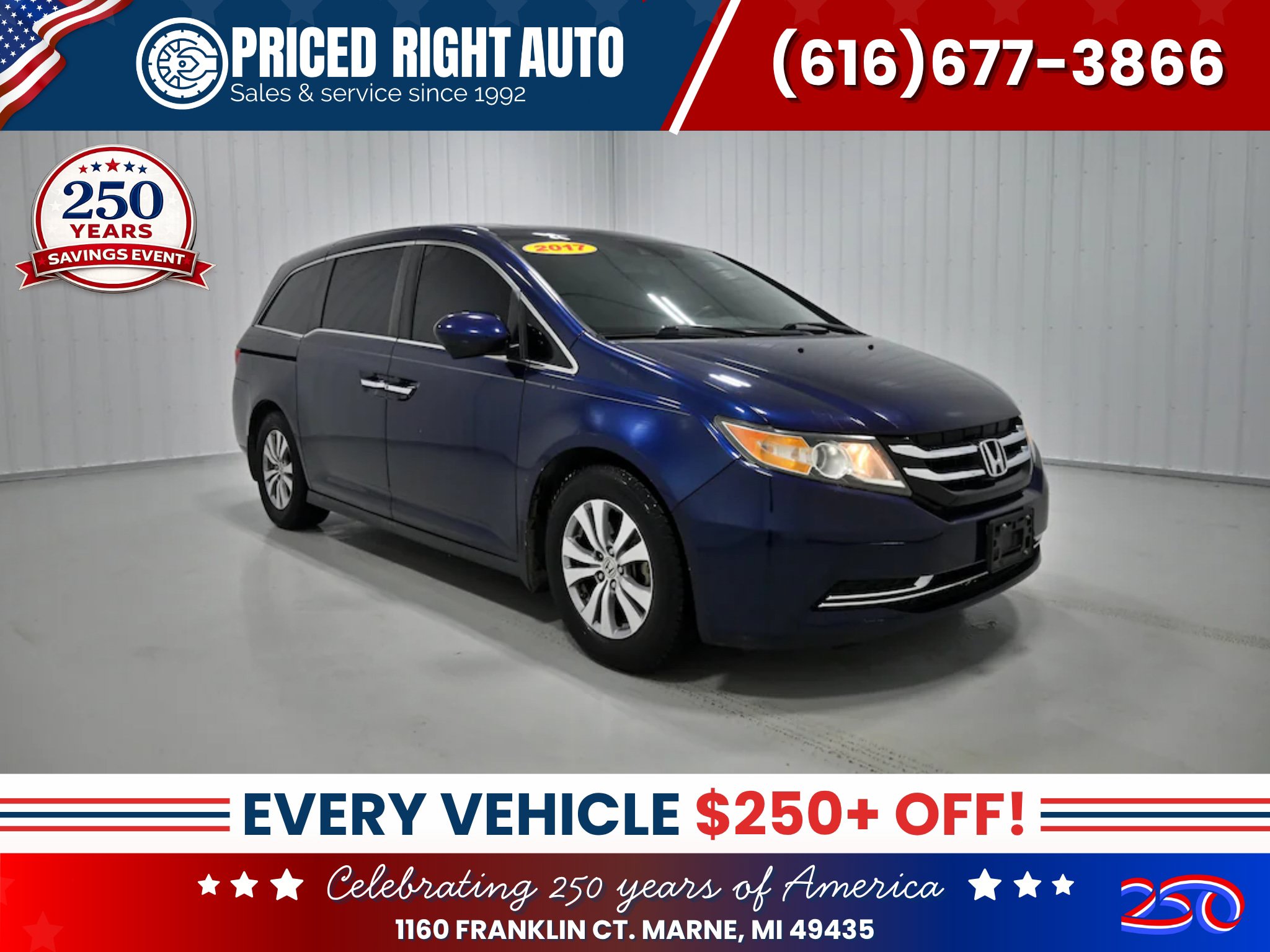Used 2017 Honda Odyssey EX-L