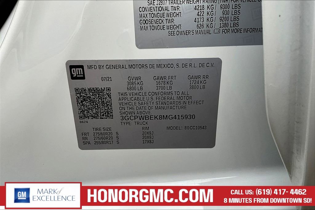 Used 2021 Chevrolet Silverado 1500 Custom image 19