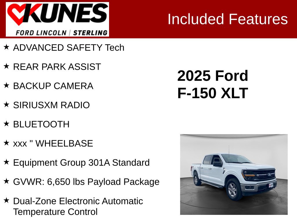 Used 2025 Ford F150 XLT w/ Equipment Group 301A Standard AWD/4WD image 2