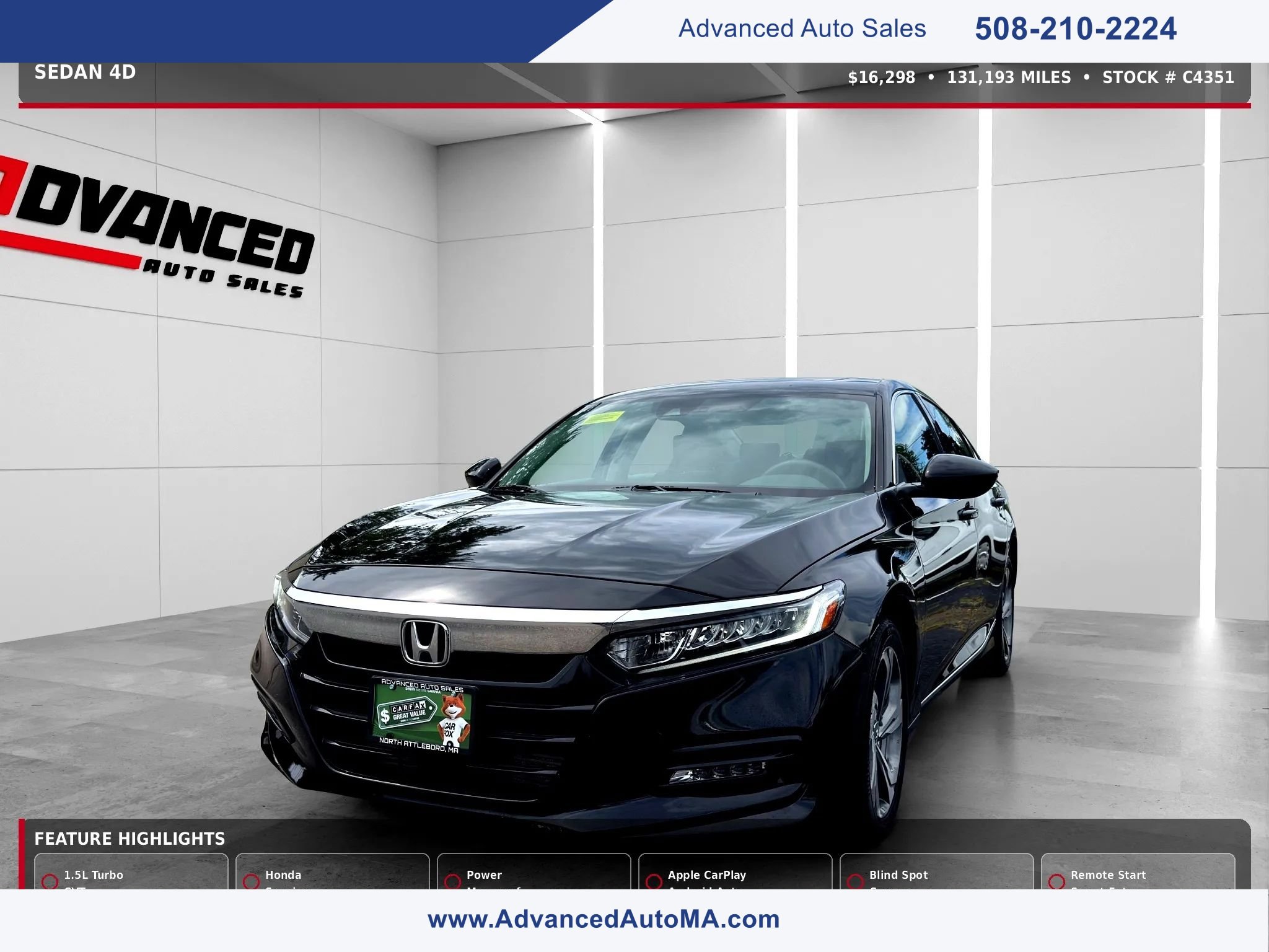 Used 2018 Honda Accord EX