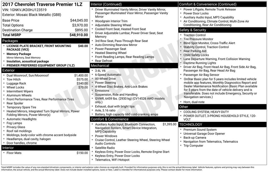 Used 2017 Chevrolet Traverse Premier image 5