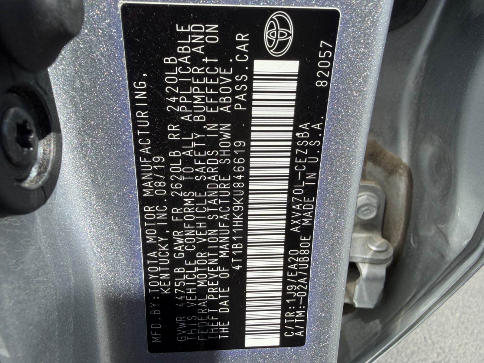 Used 2019 Toyota Camry SE w/ Audio Package FWD image 32