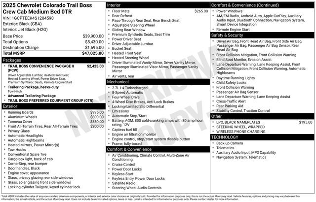 Certified 2025 Chevrolet Colorado Trail Boss AWD/4WD image 4