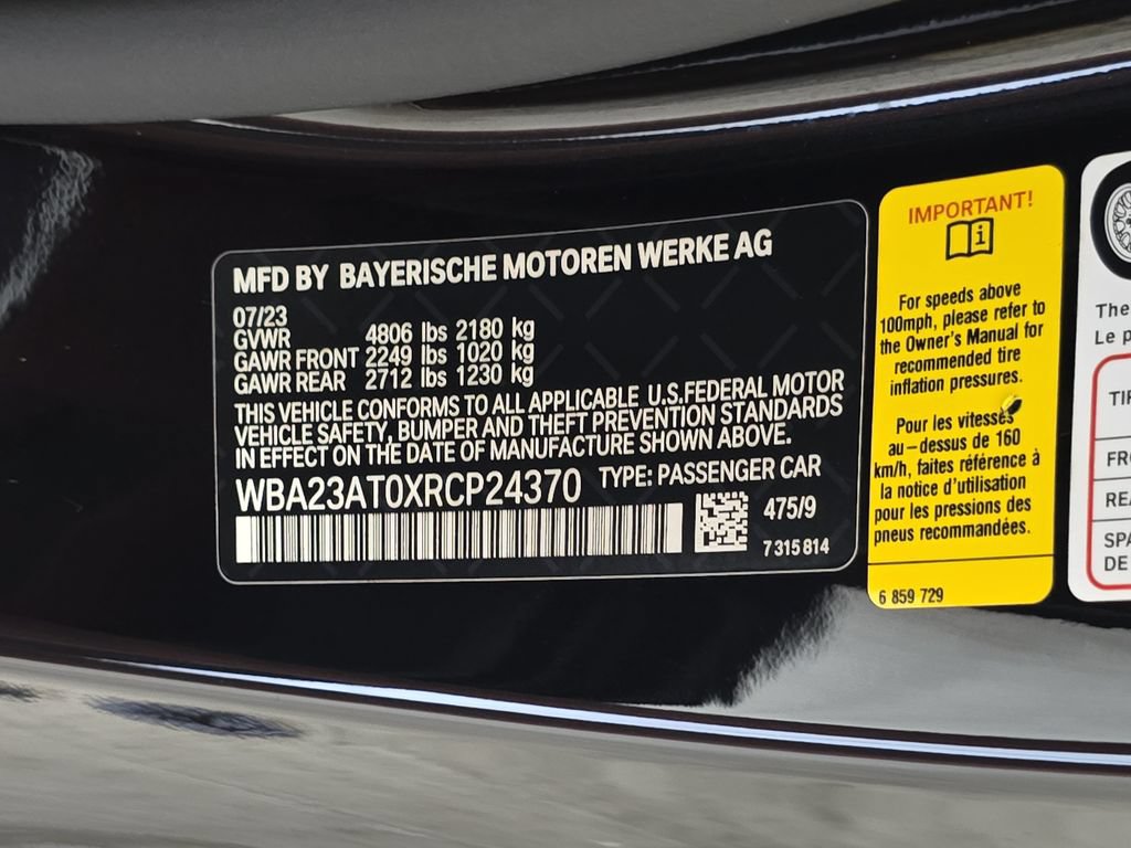 Certified 2024 BMW 430i Convertible w/ M Sport Package RWD image 33
