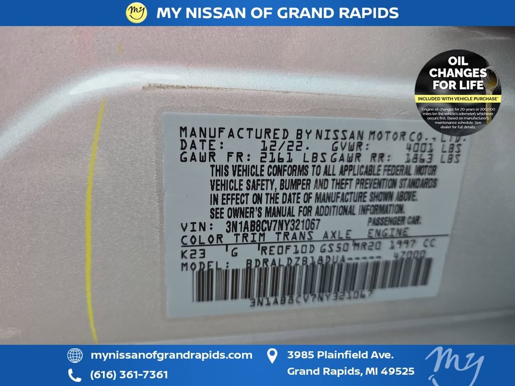 Used 2022 Nissan Sentra SV w/ Trunk Package image 45