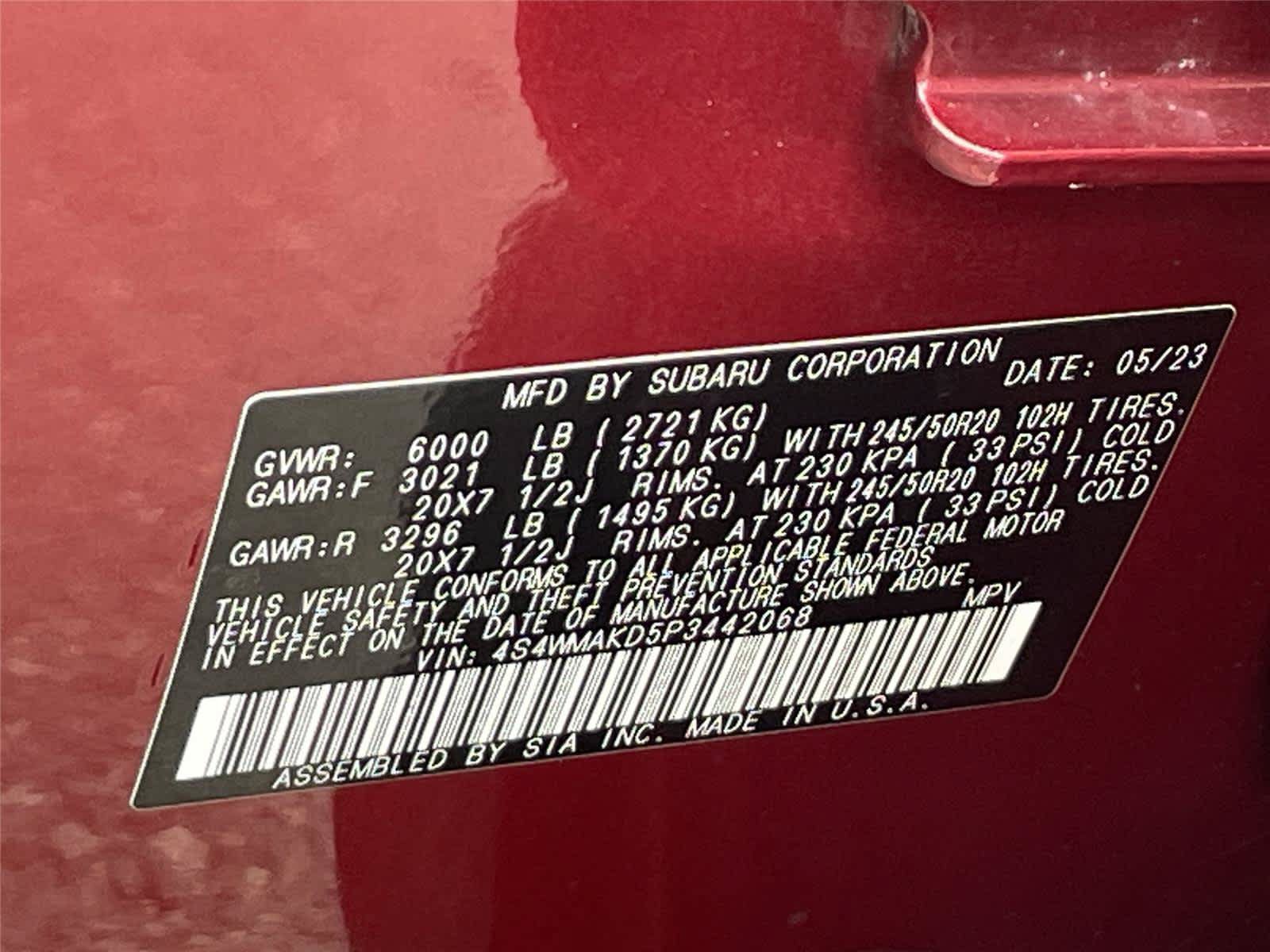 Certified 2023 Subaru Ascent Onyx Edition Limited AWD/4WD image 36