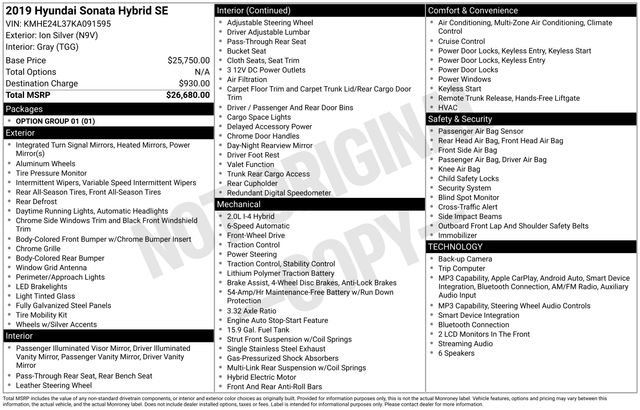 Used 2019 Hyundai Sonata SE FWD image 2