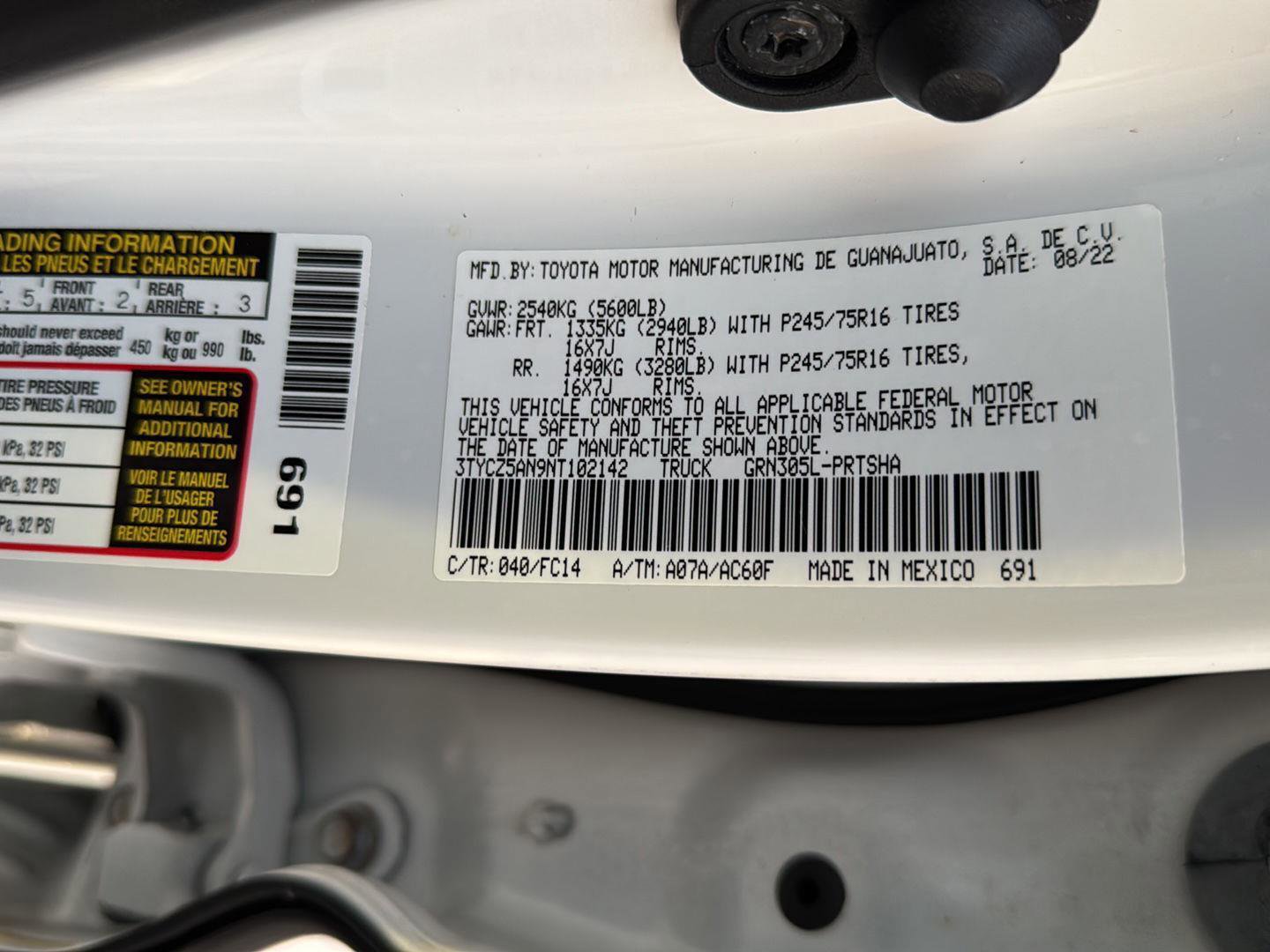 Certified 2022 Toyota Tacoma SR5 image 36