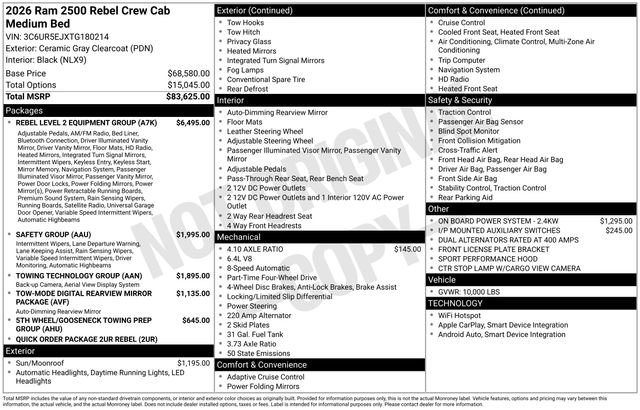 New 2026 RAM 2500 Rebel w/ Rebel Level 2 Equipment Group