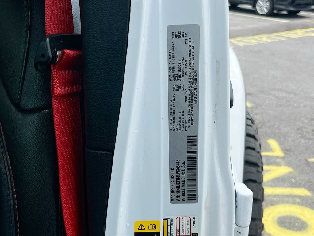 Certified 2020 Jeep Wrangler Unlimited Rubicon w/ Quick Order Package 28Y Recon AWD/4WD image 30
