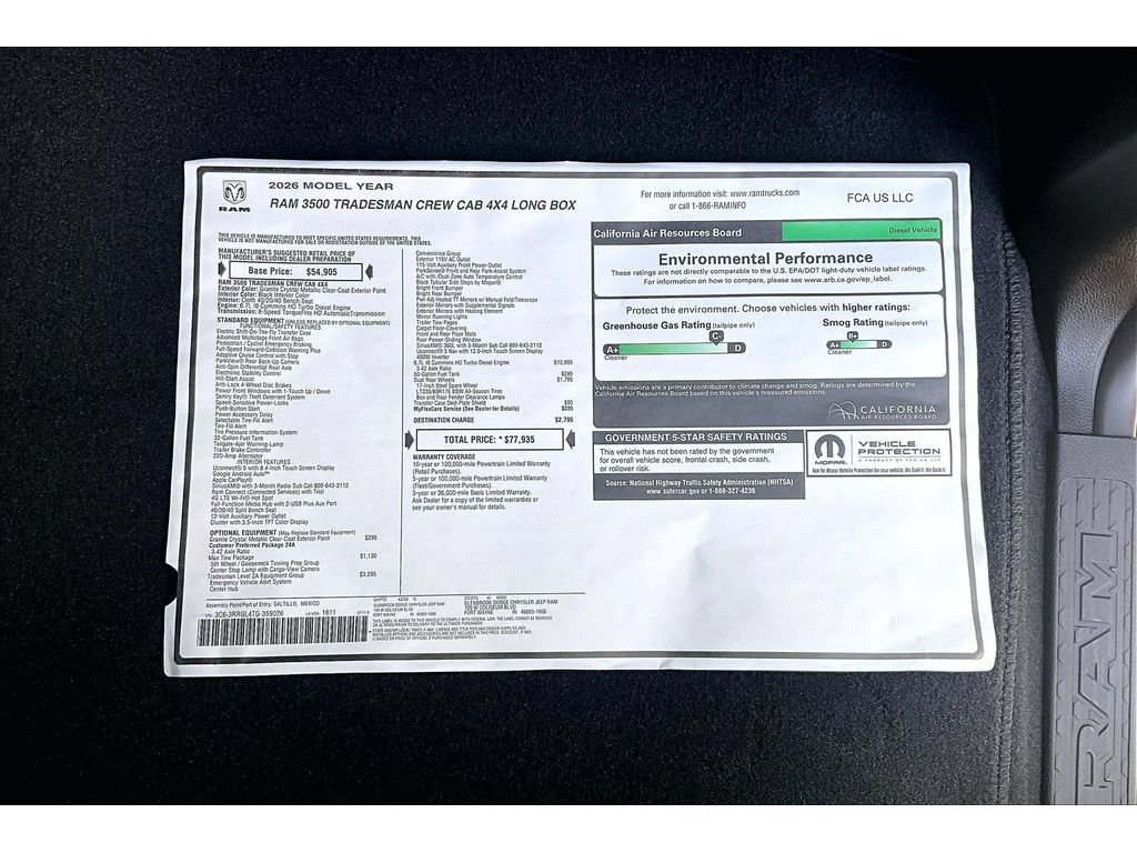 New 2026 RAM 3500 Tradesman AWD/4WD image 15
