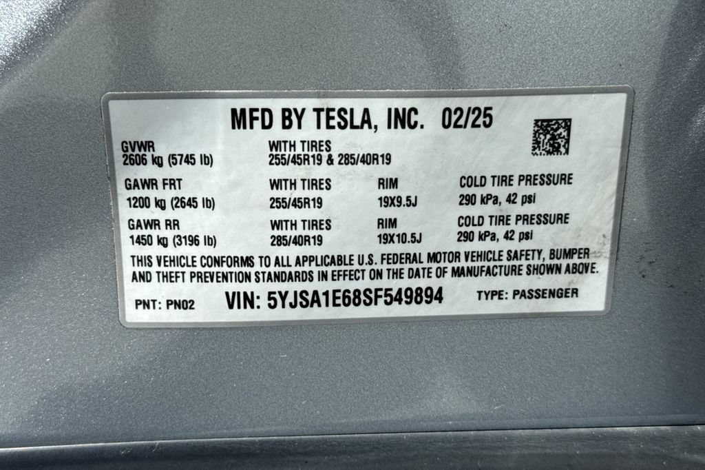 Used 2025 Tesla Model S Plaid AWD/4WD image 27