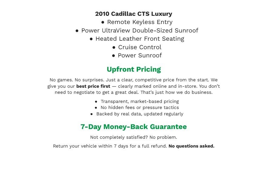 Used 2010 Cadillac CTS Luxury AWD/4WD image 2