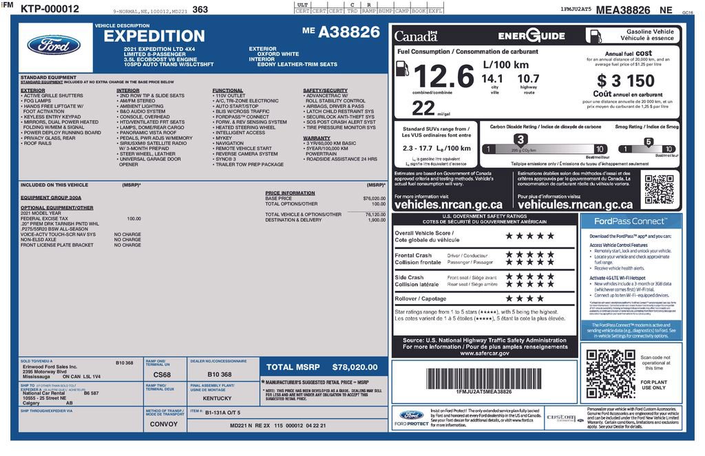 Used 2021 Ford Expedition Limited AWD/4WD image 44