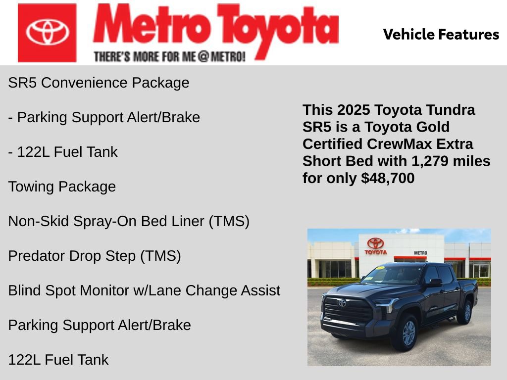 Certified 2025 Toyota Tundra SR5 w/ SR5 Convenience Package image 21