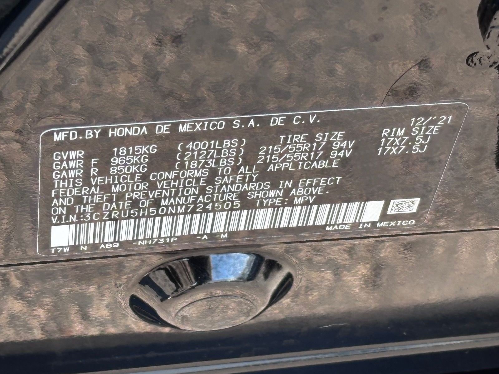 Certified 2022 Honda HR-V EX image 36