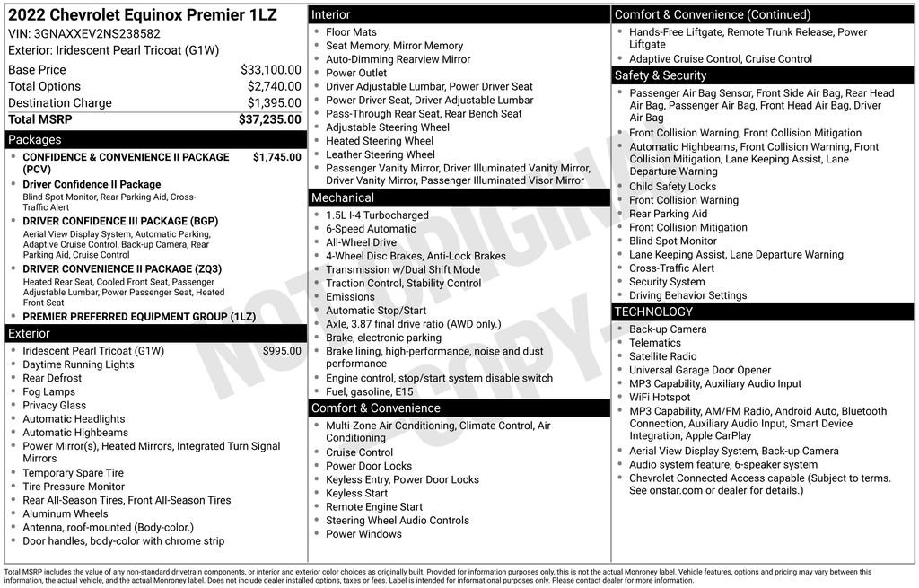 Used 2022 Chevrolet Equinox Premier AWD/4WD image 6