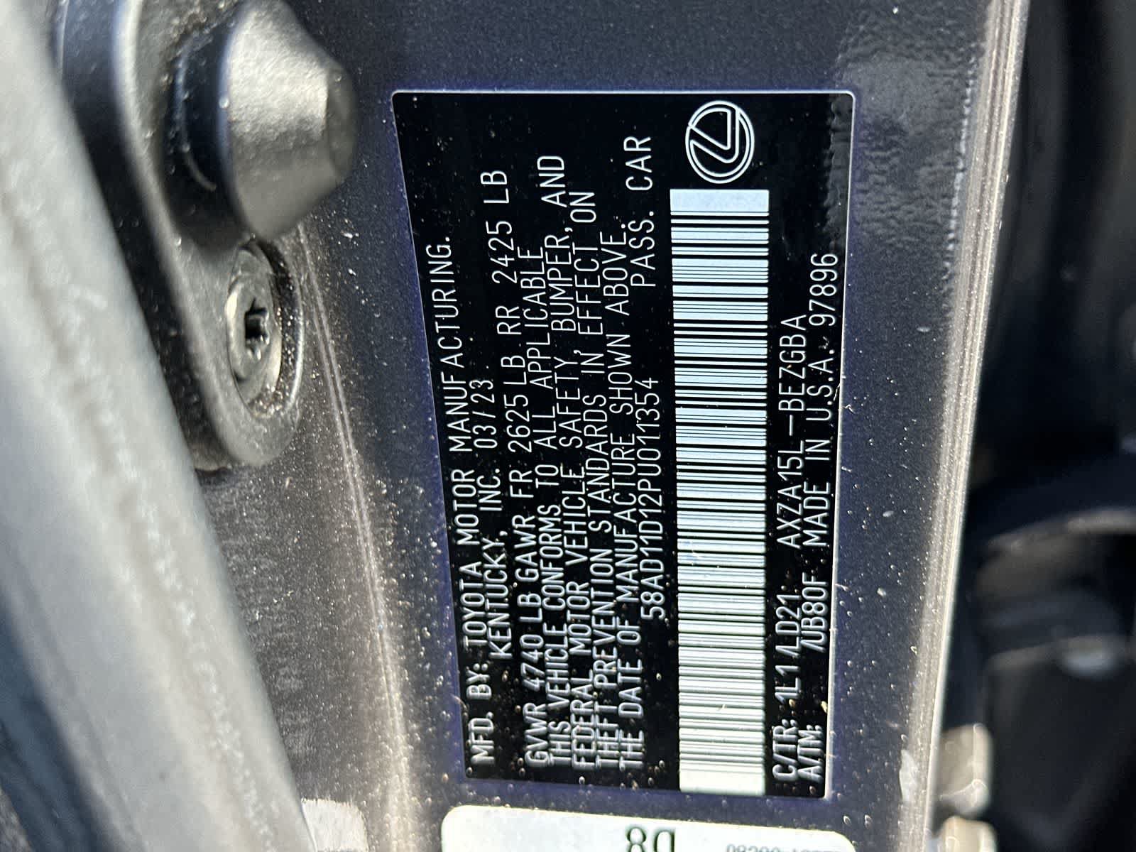 Used 2023 Lexus ES 250 w/ Premium Package AWD/4WD image 24