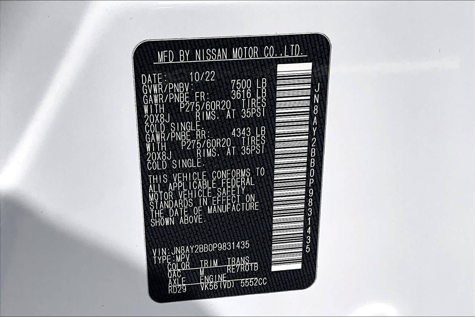Certified 2023 Nissan Armada SL w/ Captain's Chairs Package AWD/4WD image 34