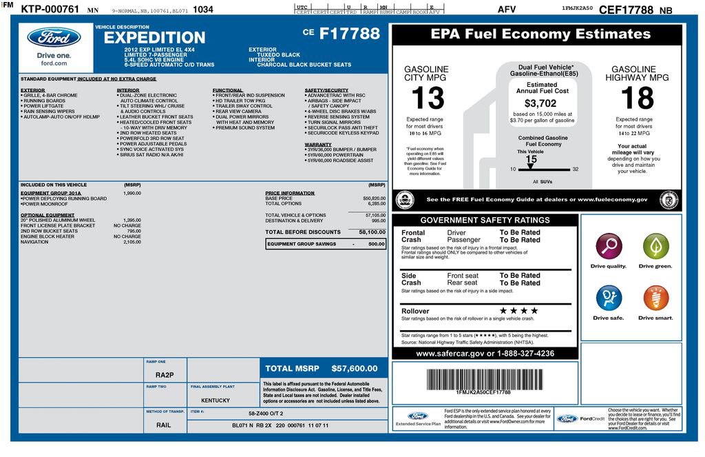 Used 2012 Ford Expedition EL Limited AWD/4WD image 3