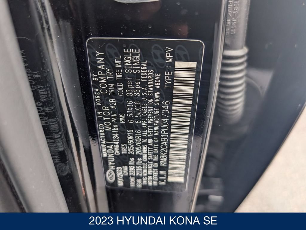 Certified 2023 Hyundai Kona SE w/ Cargo Package AWD/4WD image 30
