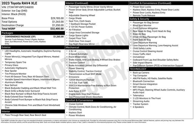Used 2023 Toyota RAV4 XLE w/ Convenience Package FWD image 2