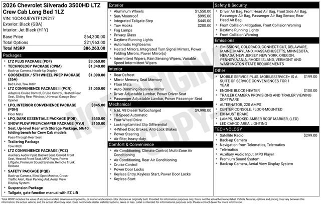 New 2026 Chevrolet Silverado 3500 LTZ w/ LTZ Plus Package image 6