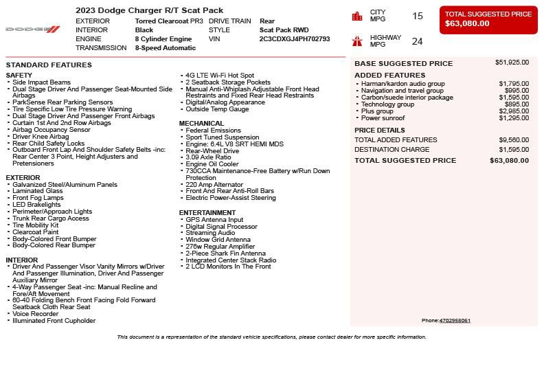 Used 2023 Dodge Charger Scat Pack w/ Plus Group image 3