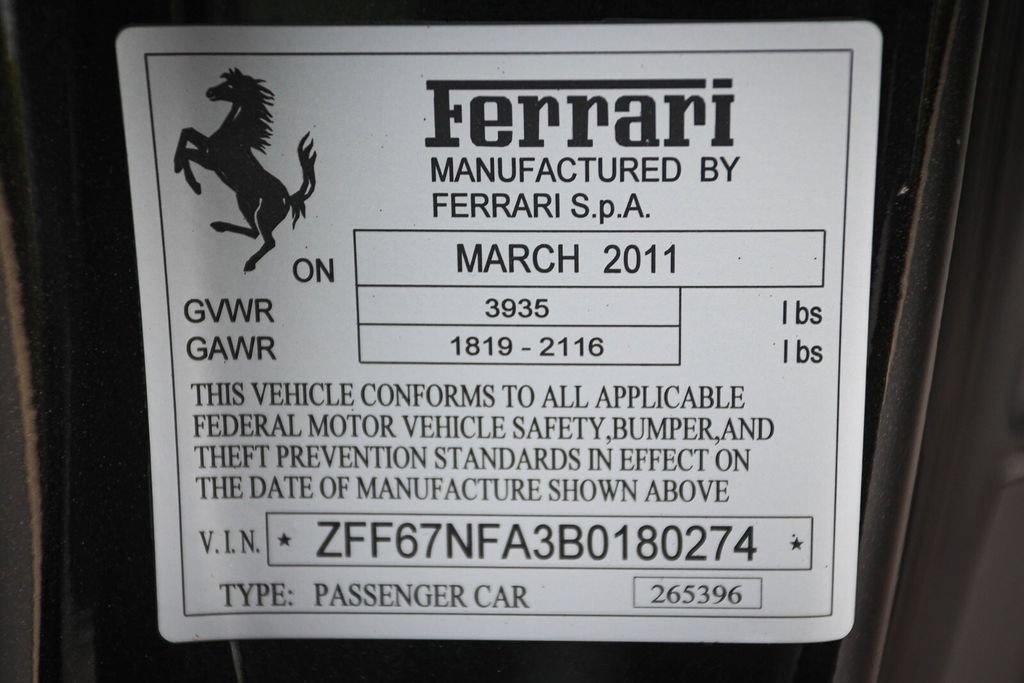 Certified 2011 Ferrari 458 Italia Coupe RWD image 51